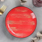 Wilmax Teller 23 cm Rot aus Porzellan