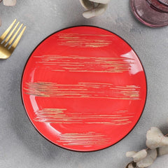 Wilmax Runde Platte 23 cm – Hochwertiges Porzellan in Rot – WL-668213/A