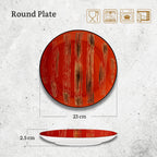 Wilmax Teller 23 cm Rot Porzellan 3er Set WL-668213/A3