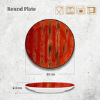 Wilmax Teller 23 cm Rot aus Porzellan