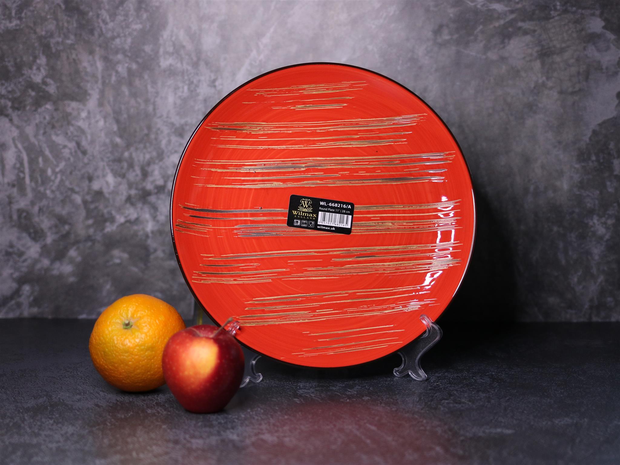 Wilmax Teller 28 cm Rot aus Porzellan