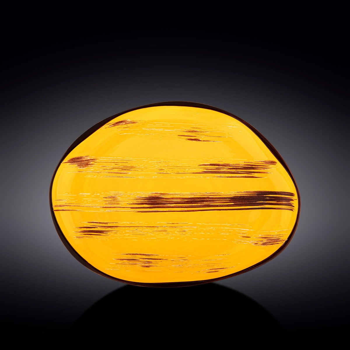 Wilmax Servierplatte 33 × 24,5 cm Gelb aus Porzellan