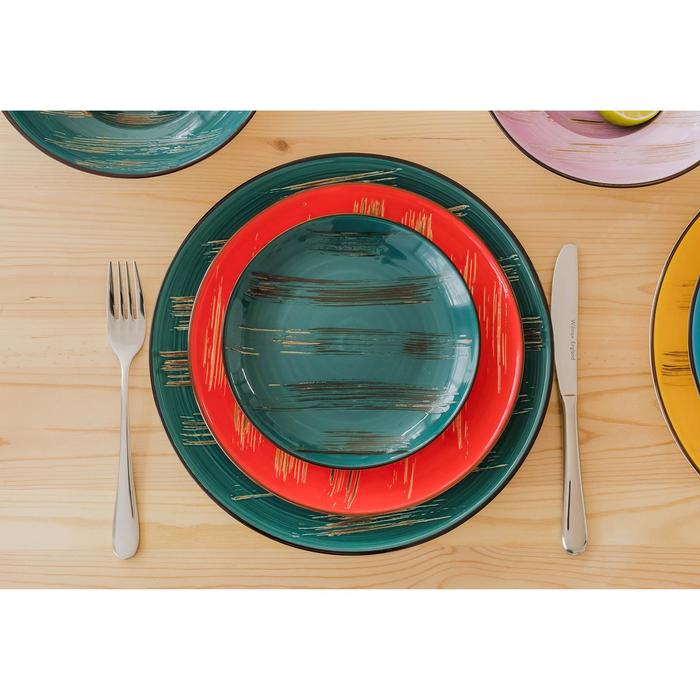 Wilmax Teller 28 cm Grün Porzellan 2er Set WL-668516/A2