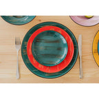Wilmax Teller 28 cm Grün Porzellan 2er Set WL-668516/A2
