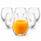 Wilmax Thermoglas 530 ml 6er-Set Transparent aus Borosilikatglas