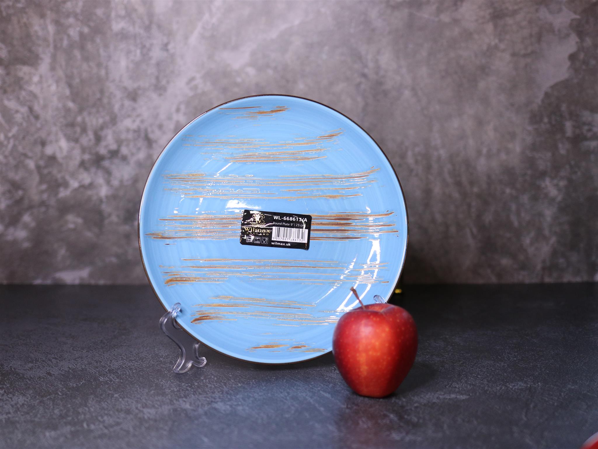 Wilmax Teller 23 cm Blau aus Porzellan