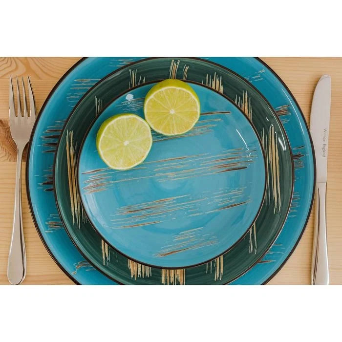 Wilmax Teller 28 cm Blau aus Porzellan