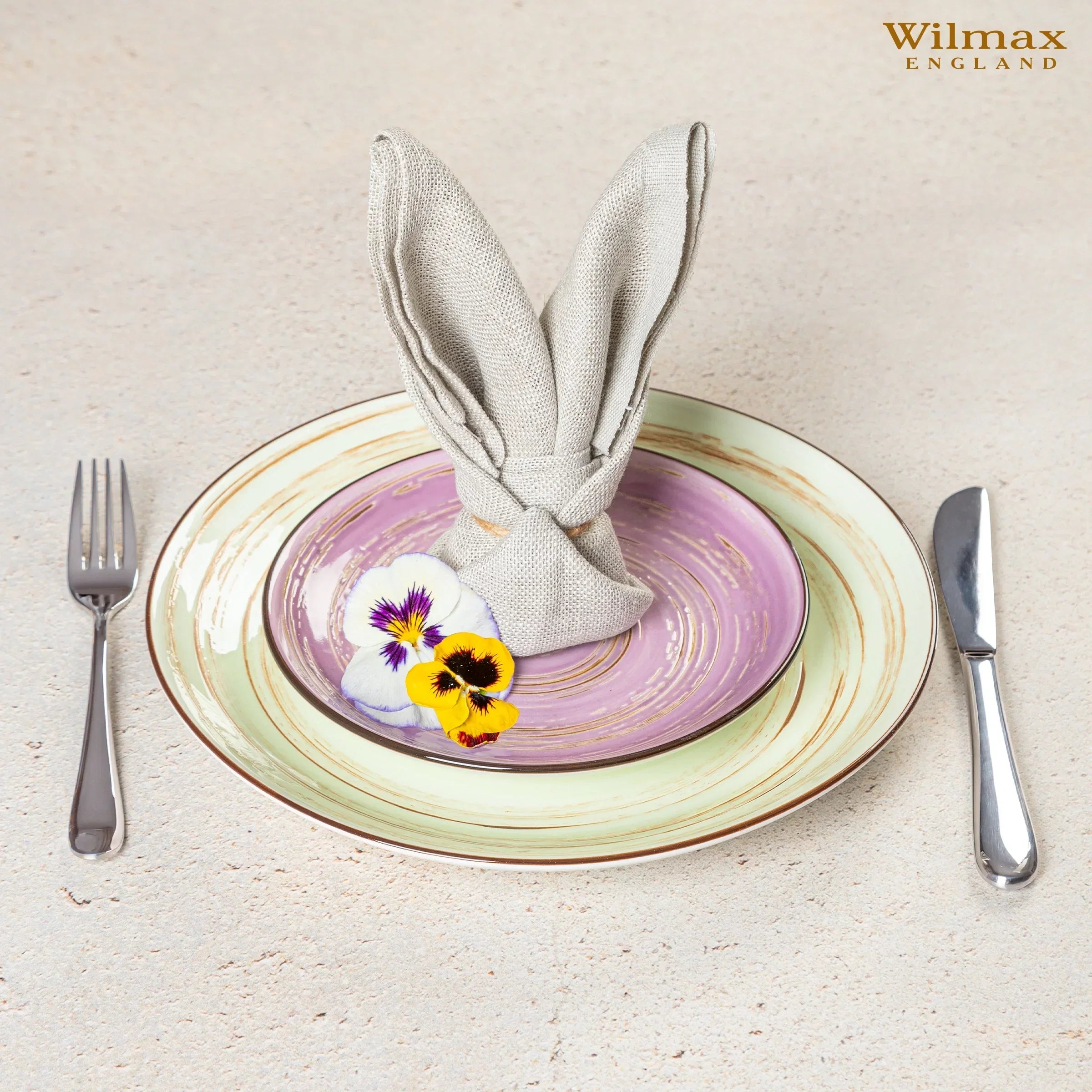 Wilmax Teller 28 cm Pistazie aus Porzellan