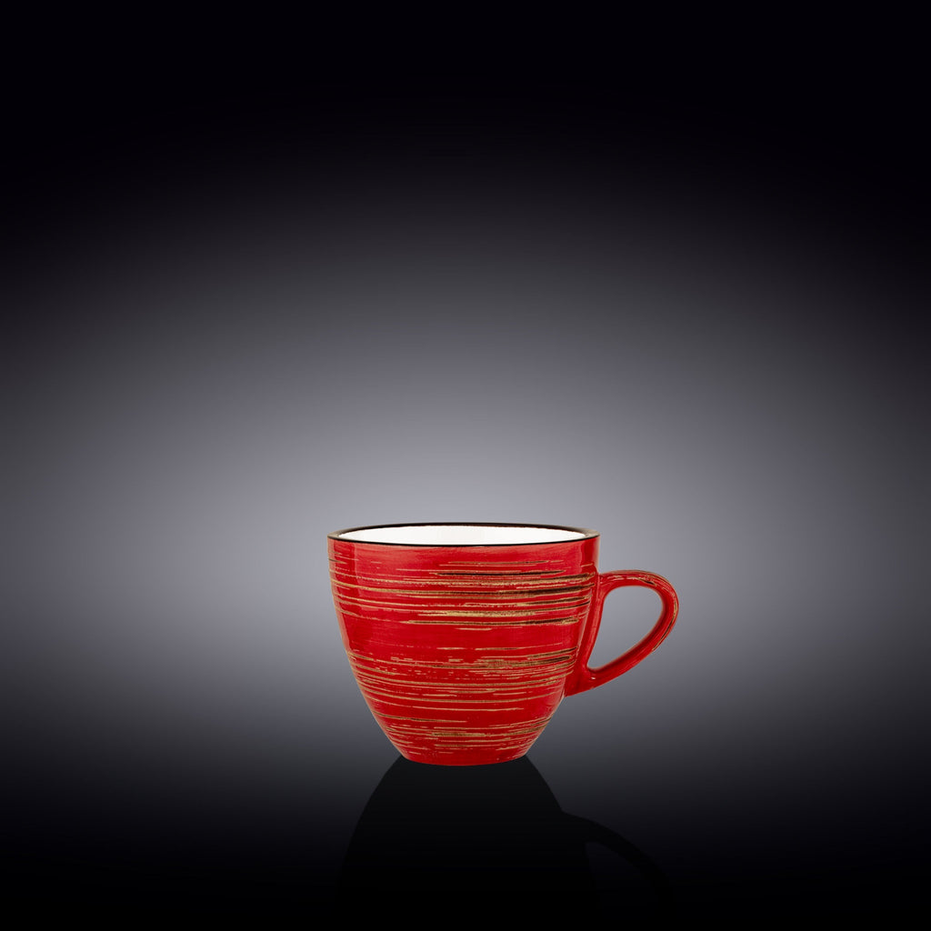 Wilmax Tasse 190 ml Rot aus Porzellan