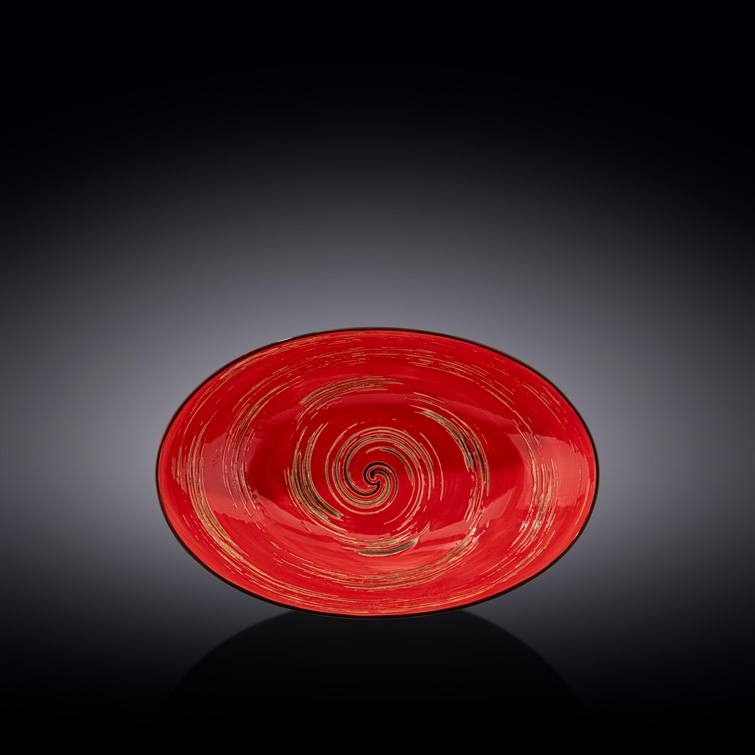 Wilmax Ovale Schale 25 cm Rot aus Porzellan