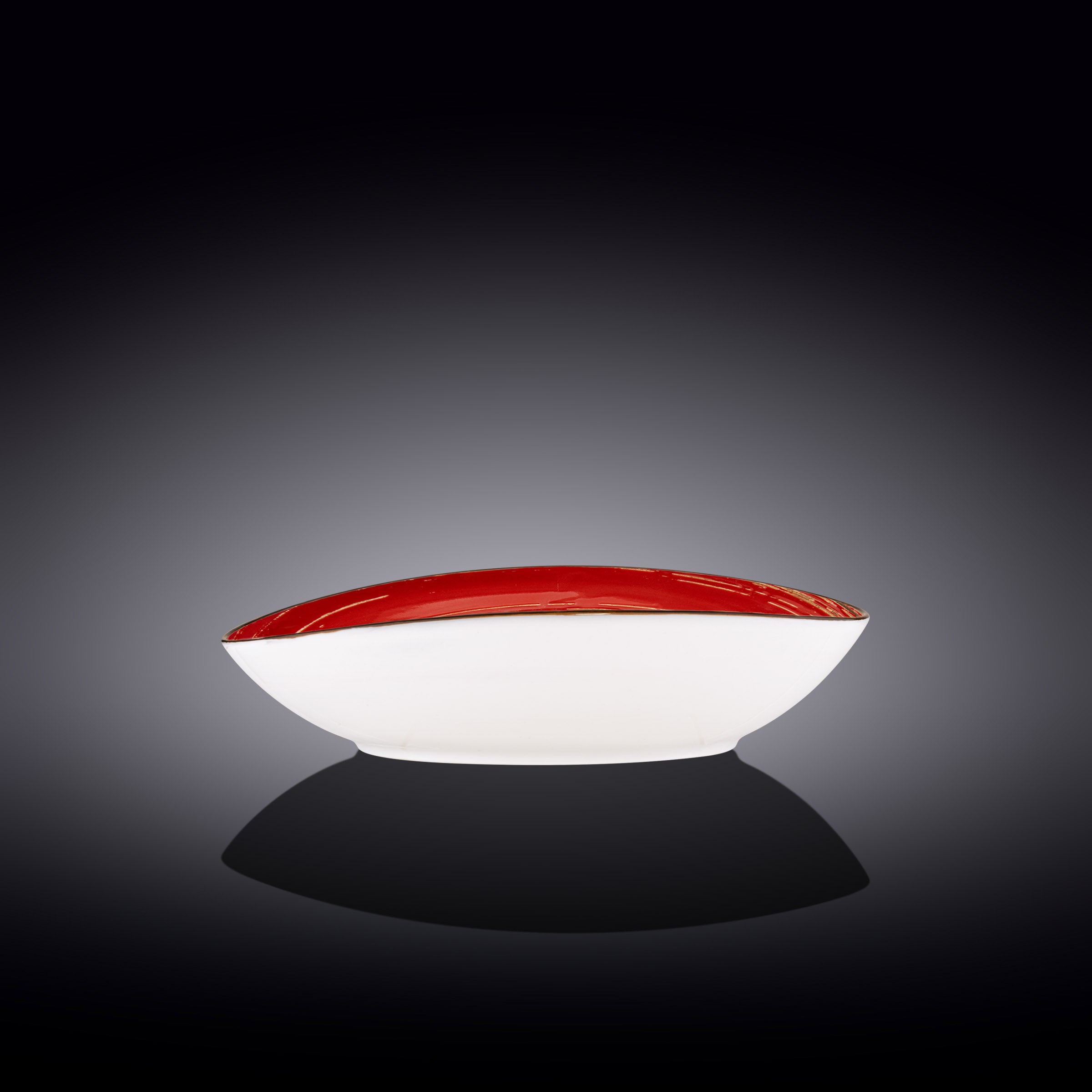 Wilmax Schale oval 25 cm Rot Porzellan 2er Set WL-669240/A2