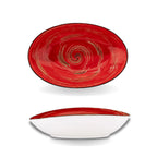 Wilmax Schale oval 30 cm Rot Porzellan WL-669241/A