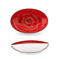 Wilmax Ovale Schale 30 cm Rot aus Porzellan