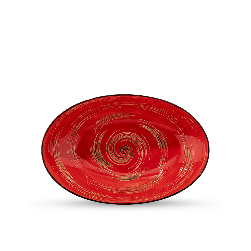 Wilmax Ovale Schale 30 cm Rot aus Porzellan