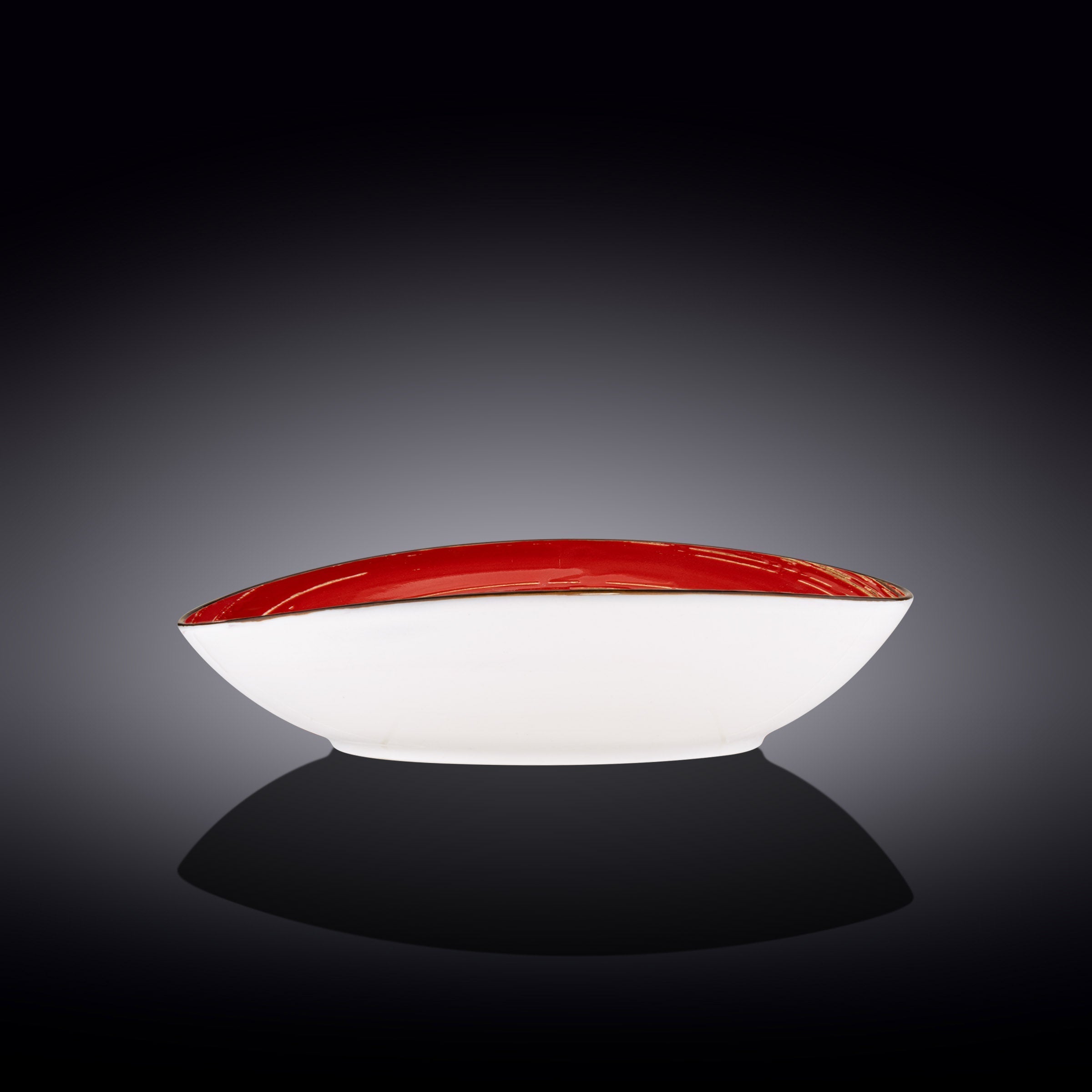 Wilmax Ovale Schale 30 cm Rot aus Porzellan