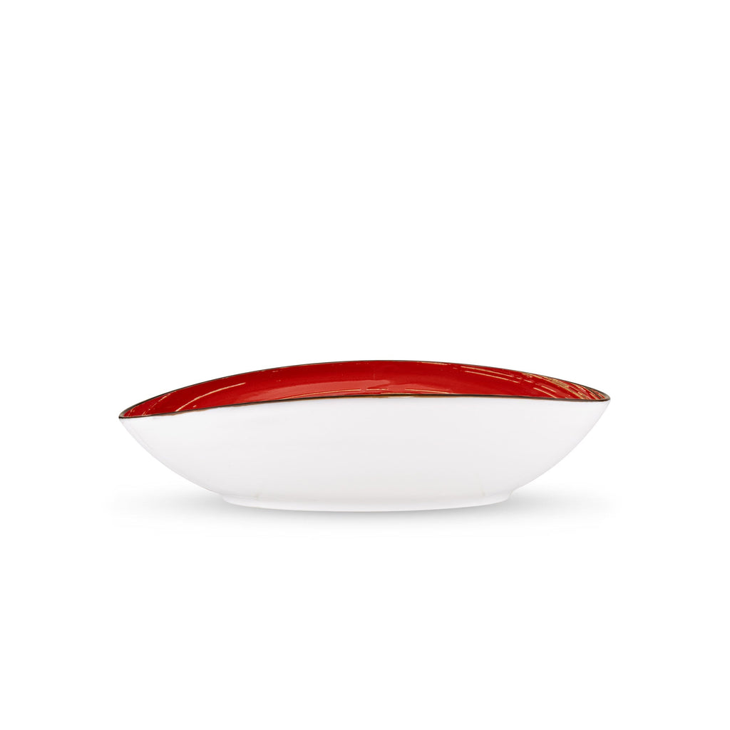Wilmax Ovale Schale 30 cm Rot aus Porzellan