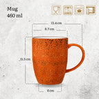 Wilmax Becher 460 ml Orange Porzellan WL-667337/A