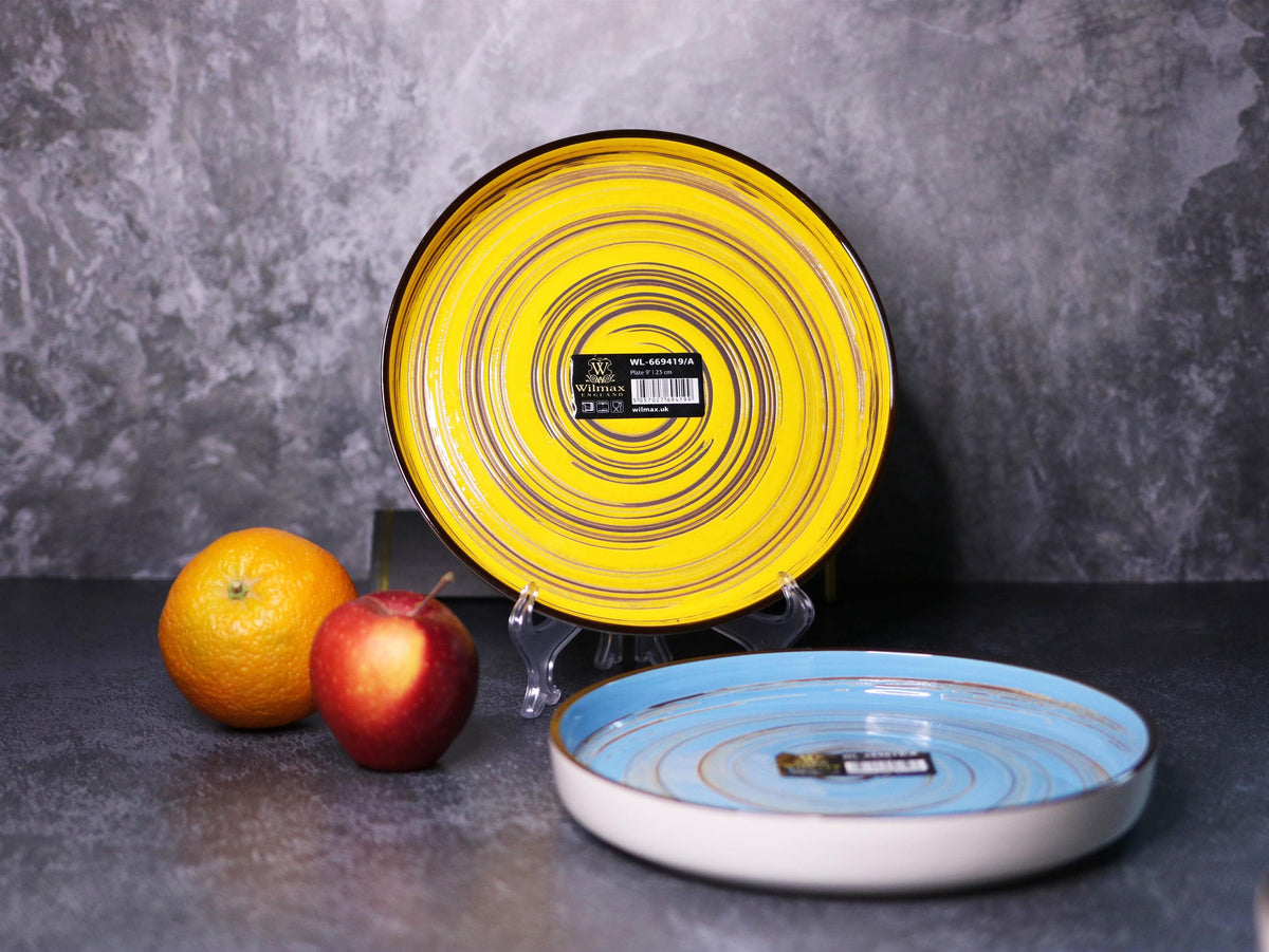 Wilmax Teller 23 cm Gelb aus Porzellan