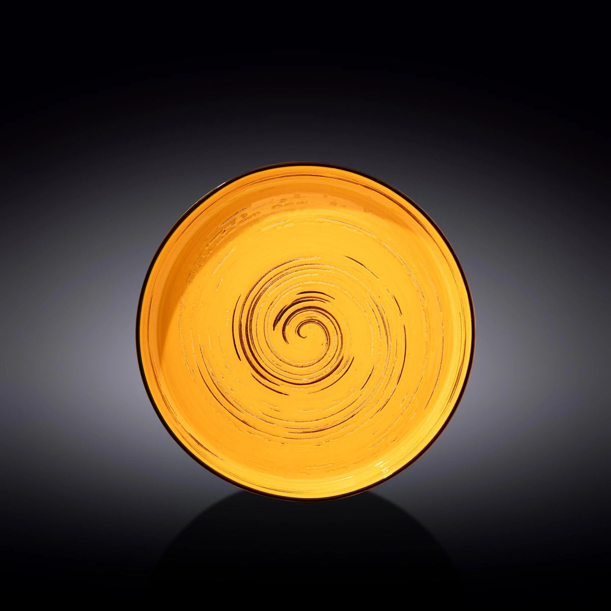 Wilmax Teller 23 cm – Runde Form mit hohem Rand – Spiral – Gelb – WL-669419/A2