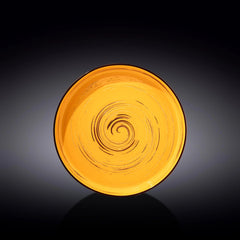 Wilmax Teller 23 cm – Runde Form mit hohem Rand – Spiral – Gelb – WL-669419/A2