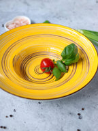 Wilmax Tiefer Teller 24 cm 200 ml Gelb Porzellan WL-669425/A