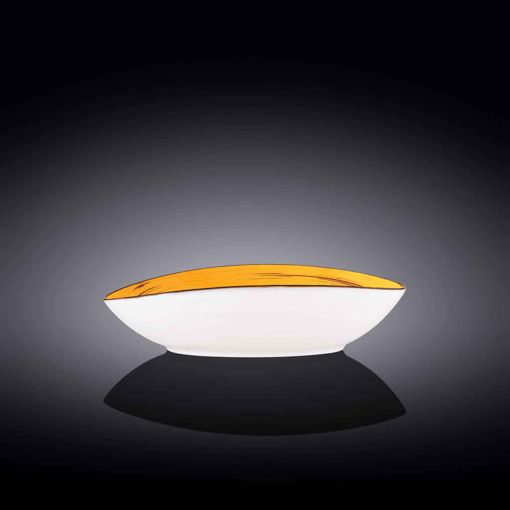Wilmax Ovale Schale 25 cm Gelb aus Porzellan