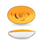 Wilmax Schale oval 30 cm Gelb Porzellan WL-669441/A