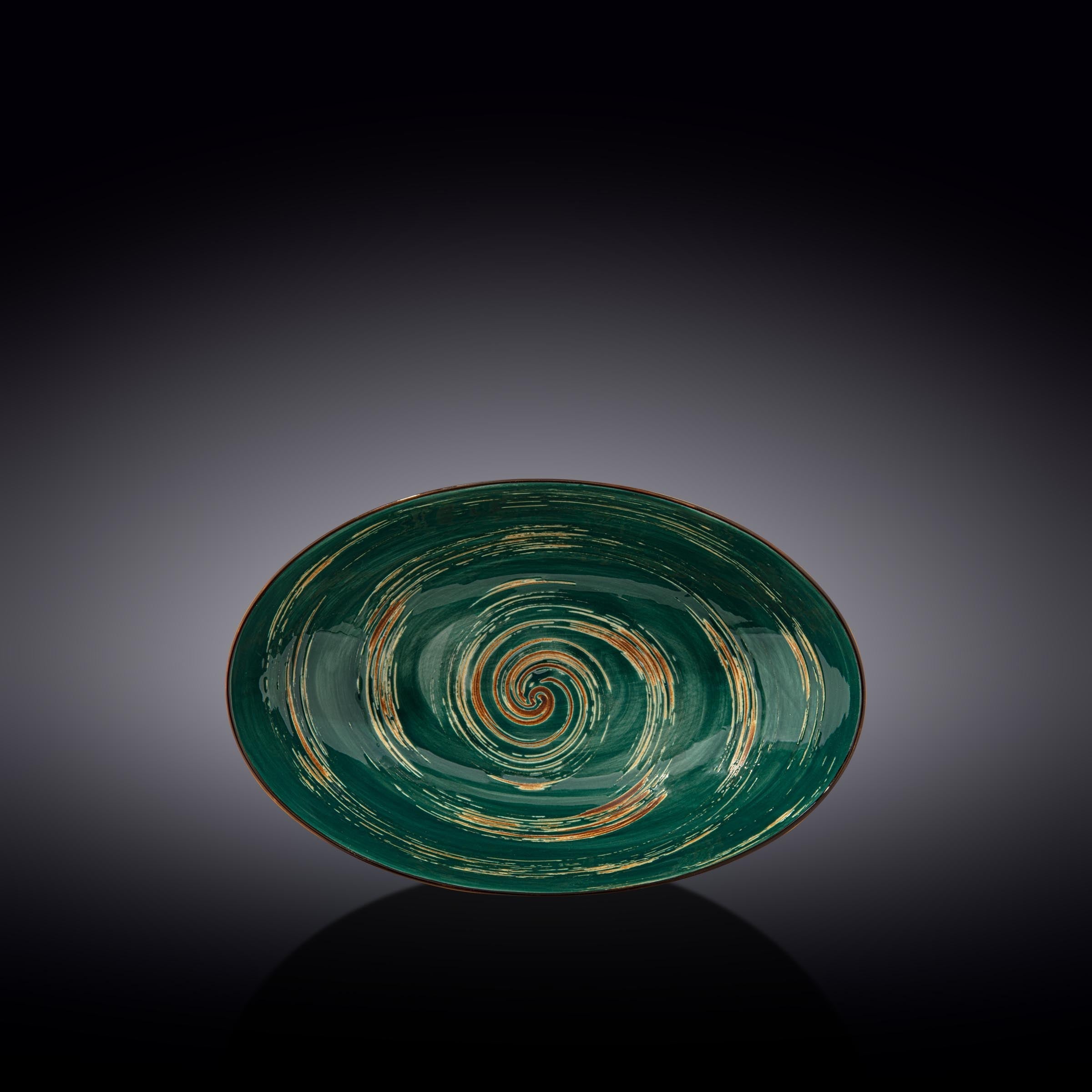 Wilmax Ovale Schale 25 × 16,5 cm Grün aus Porzellan