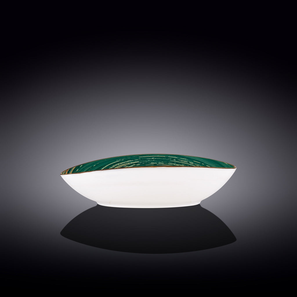 Wilmax Ovale Schale 25 × 16,5 cm Grün aus Porzellan