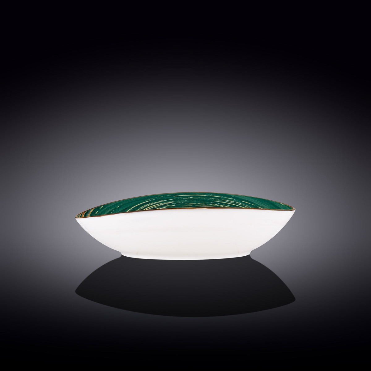 Wilmax Ovale Schale 25 × 16,5 cm Grün aus Porzellan