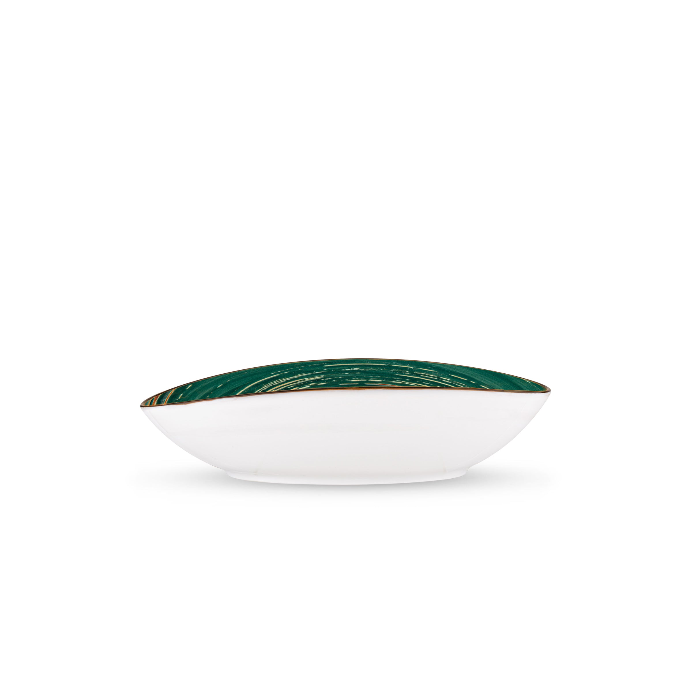 Wilmax Oval Salatschale 25 x 16,5 x 6 cm Porzellan grün – WL-669540/A
