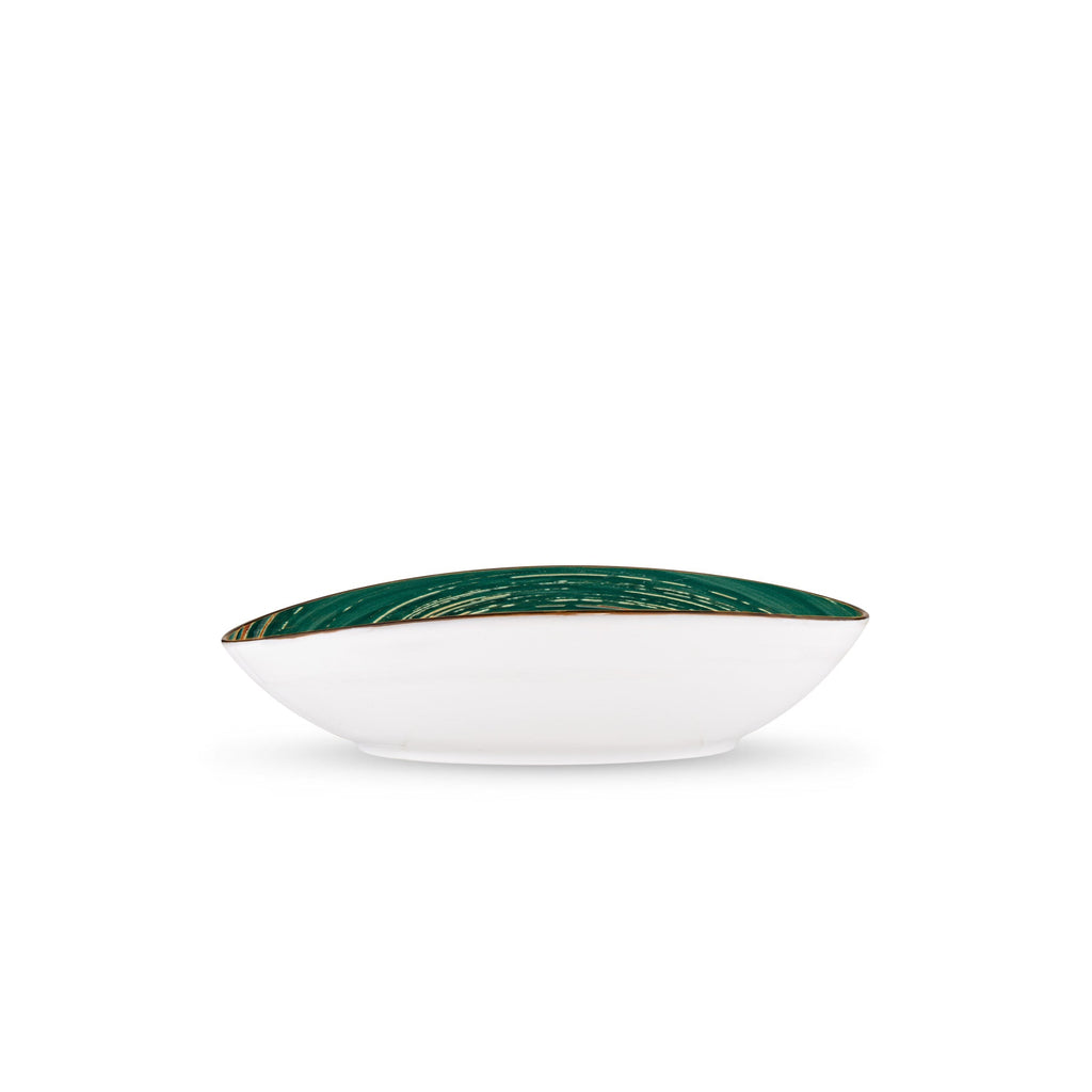 Wilmax Ovale Schale 25 × 16,5 cm Grün aus Porzellan