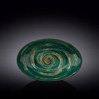 Wilmax Ovale Schale 30 × 19,5 cm Grün aus Porzellan