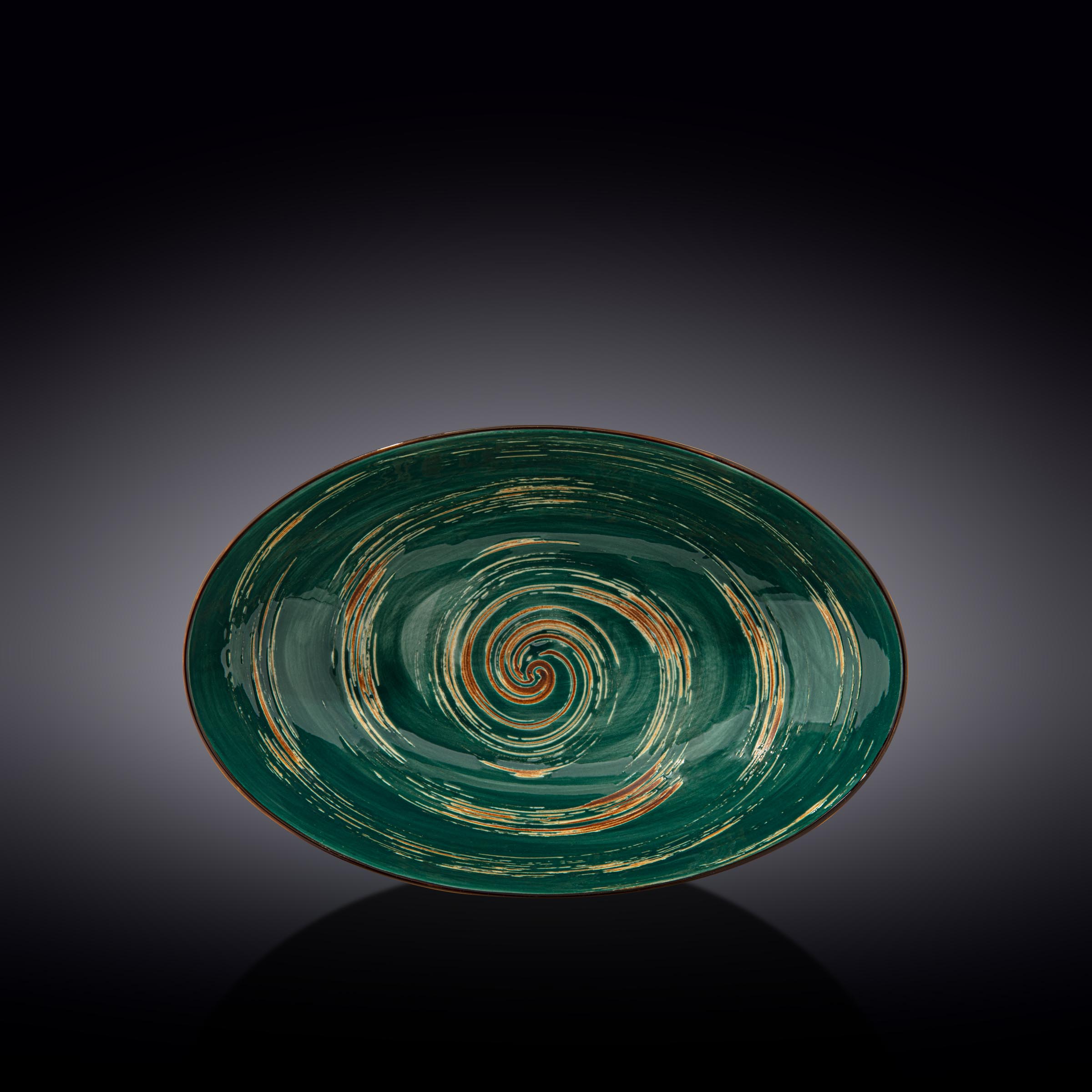 Wilmax Ovale Schale 30 × 19,5 cm Grün aus Porzellan