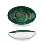 Wilmax Ovale Schale 30 × 19,5 cm Grün aus Porzellan