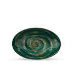 Wilmax Ovale Schale 30 × 19,5 cm Grün aus Porzellan