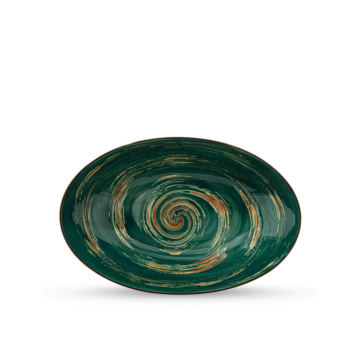 Wilmax Ovale Schale 30 × 19,5 cm Grün aus Porzellan