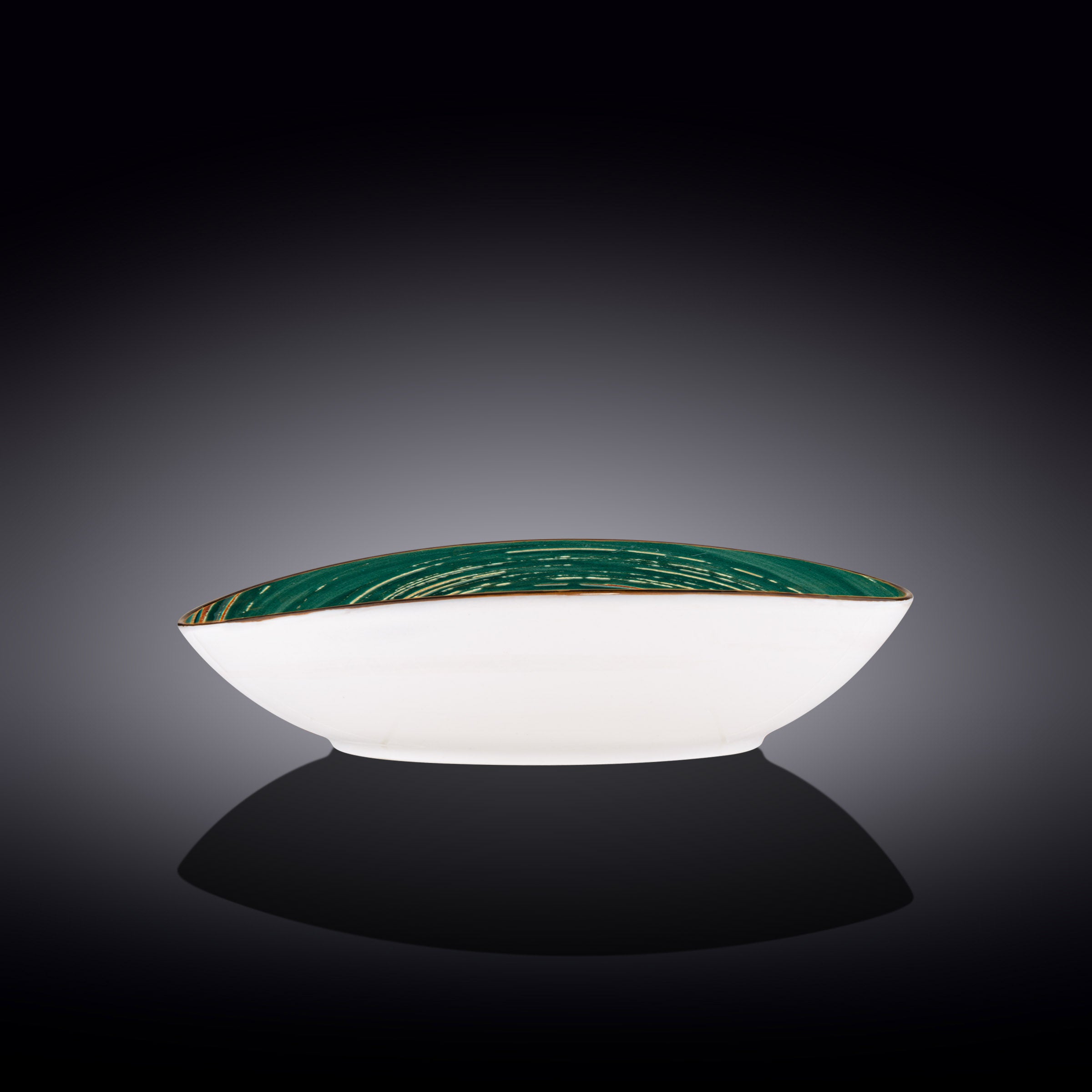 Wilmax Schale oval 30x19,5 cm Grün Porzellan WL-669541/A