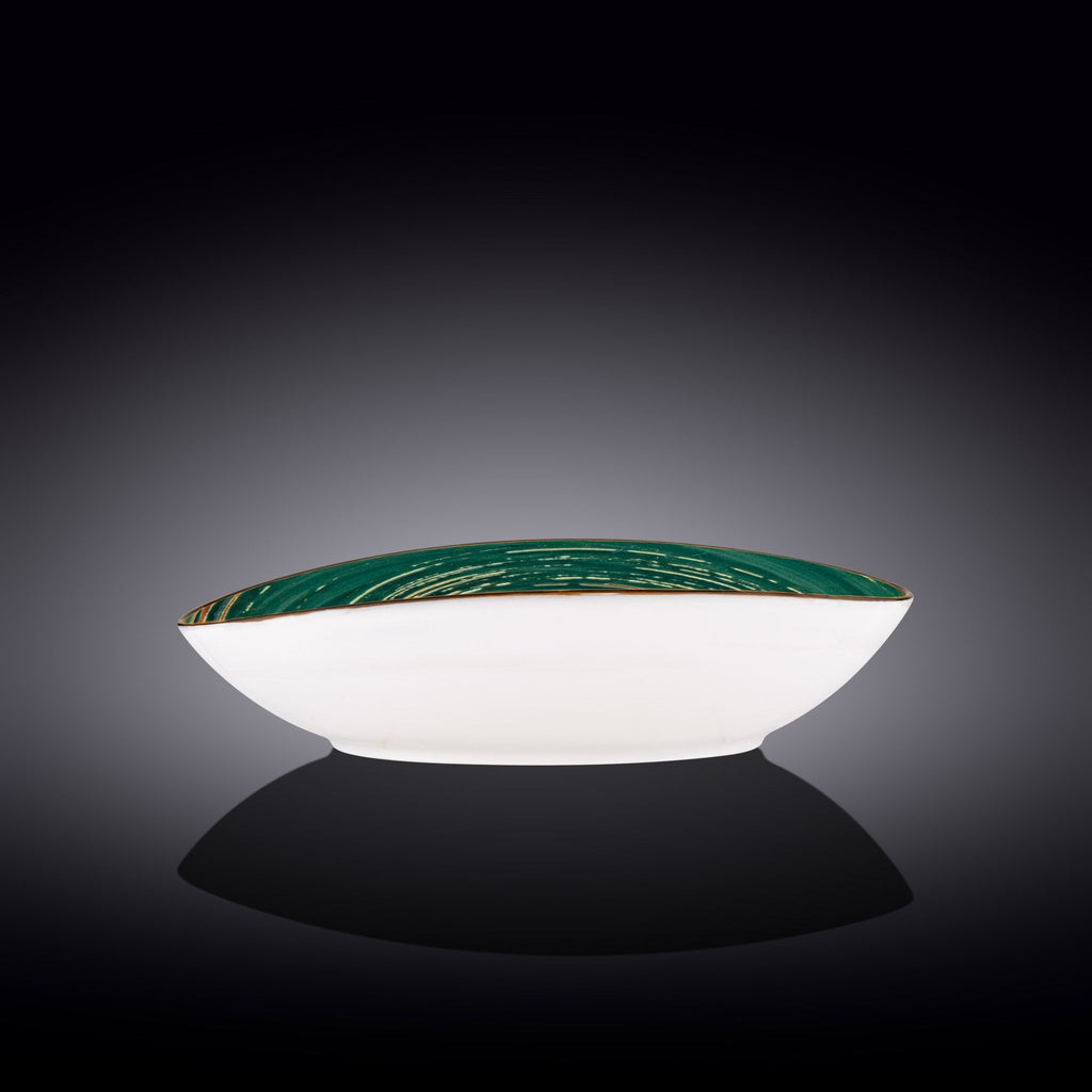 Wilmax Ovale Schale 30 × 19,5 cm Grün aus Porzellan