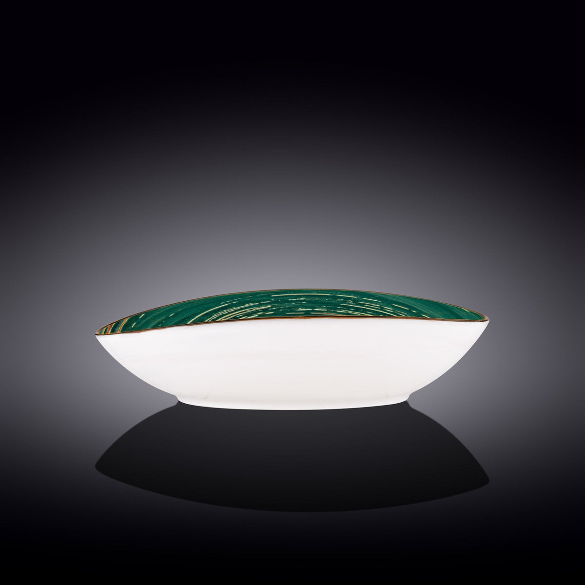 Wilmax Ovale Schale 30 × 19,5 cm Grün aus Porzellan