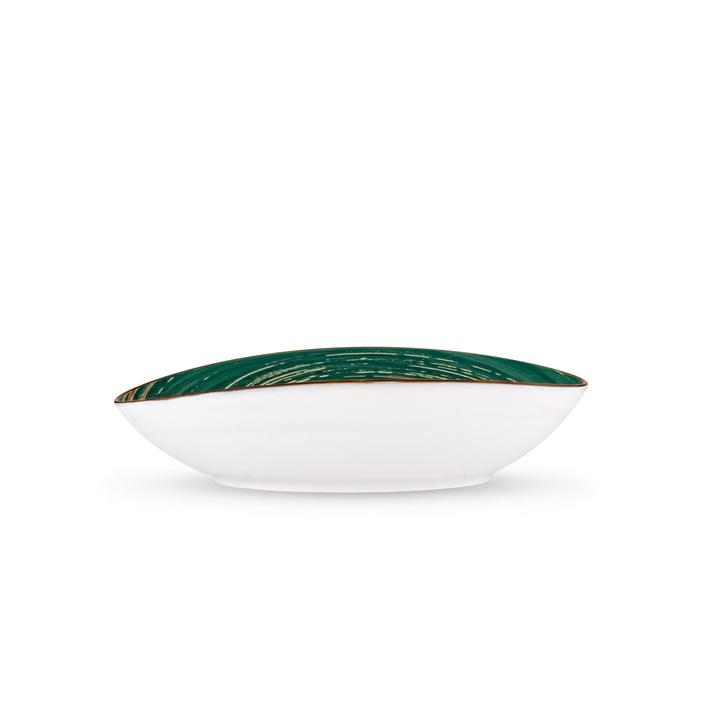 Wilmax Schale oval 30x19,5 cm Grün Porzellan WL-669541/A