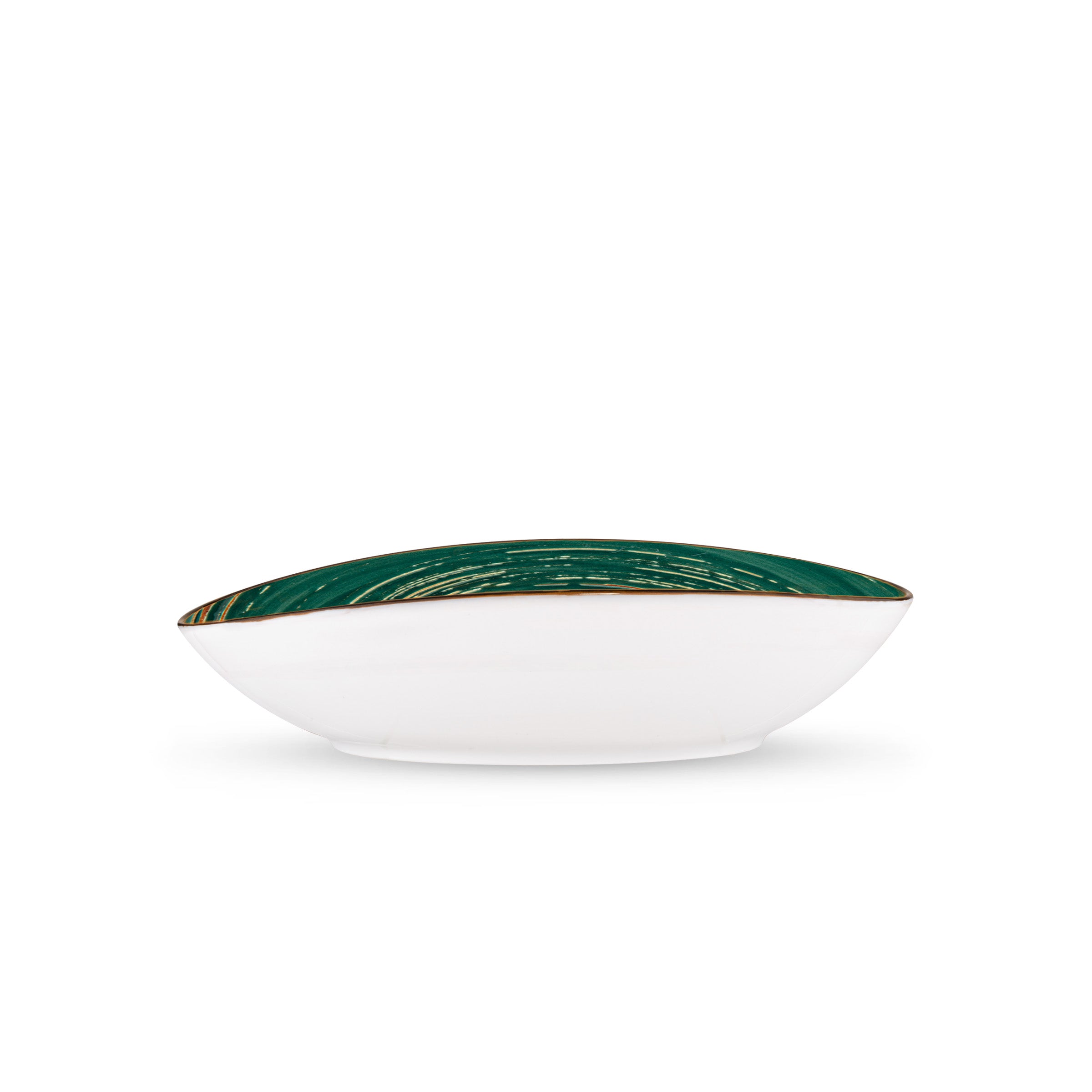 Wilmax Schale oval 30x19,5 cm Grün Porzellan WL-669541/A