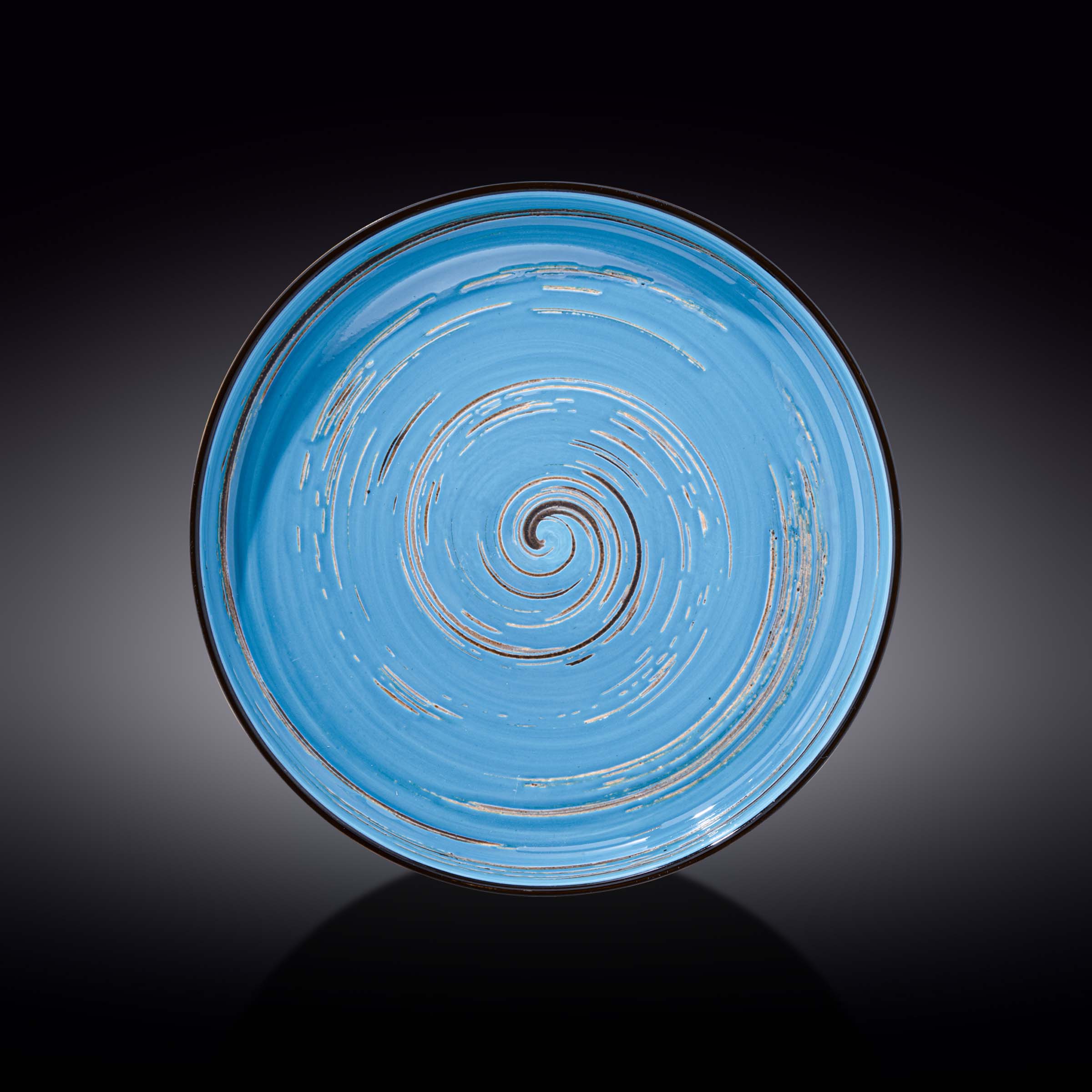 Wilmax Teller 28 cm Blau aus Porzellan