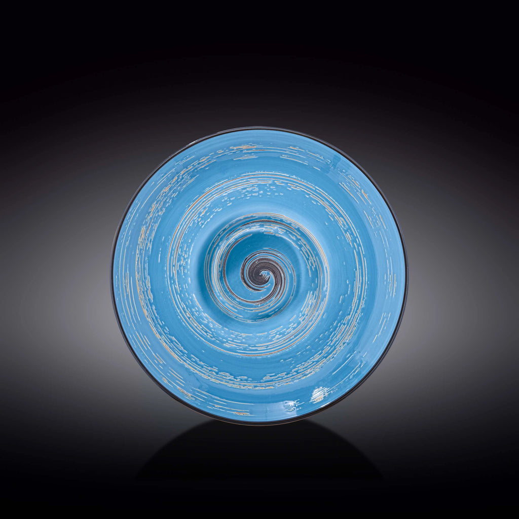 Wilmax Tiefer Teller 24 cm 200 ml Blau Porzellan 2er Set WL-669625/A2