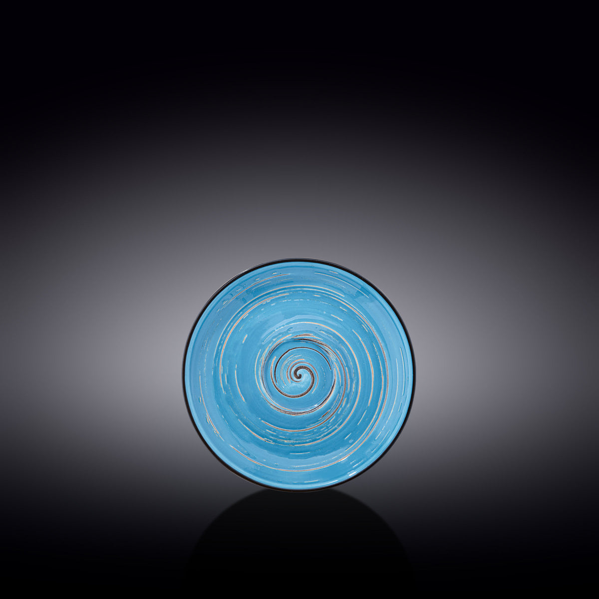 Wilmax Spiral Untertasse aus Porzellan, Blau, 12 cm – WL-669634/B