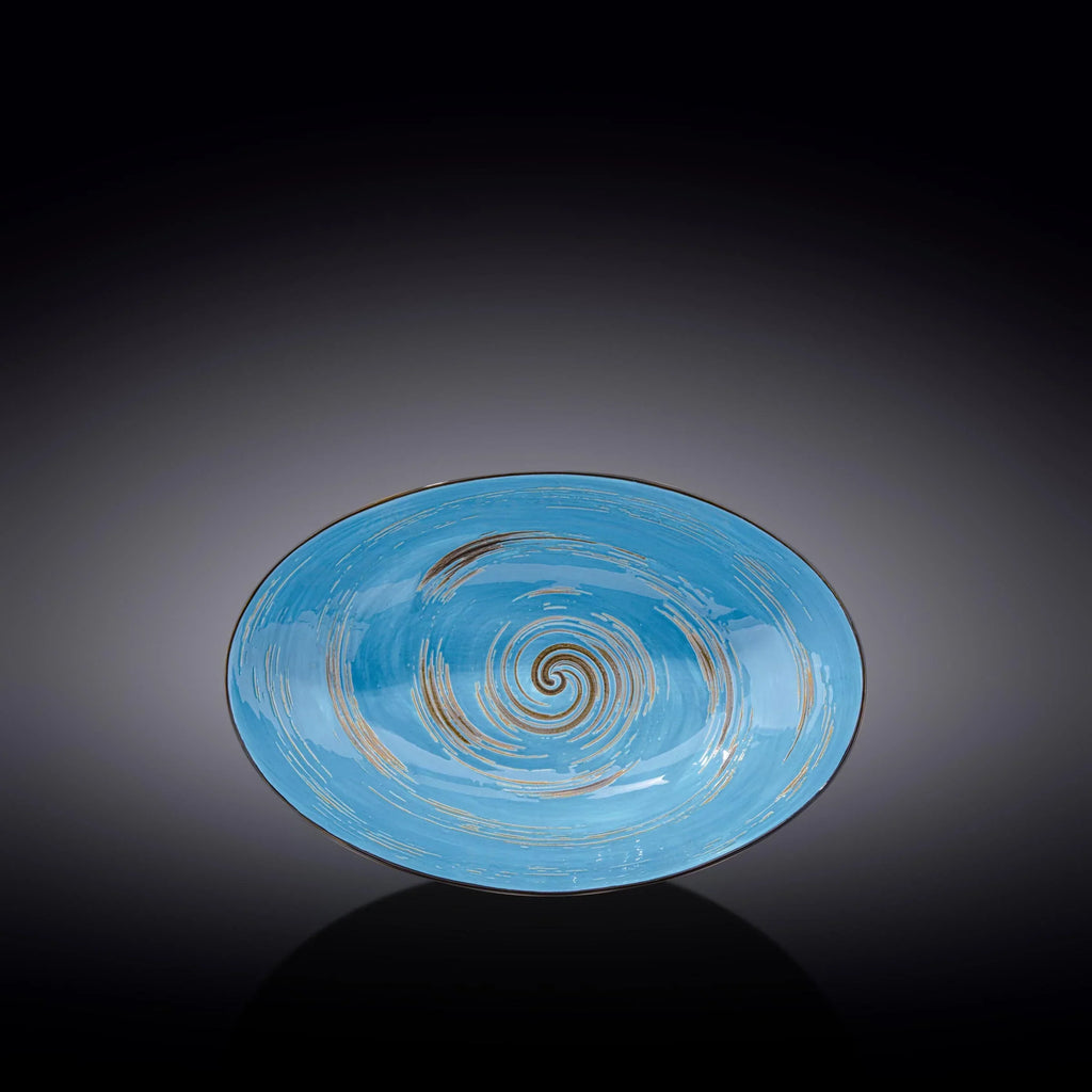 Wilmax Ovale Schale 25 cm Blau aus Porzellan