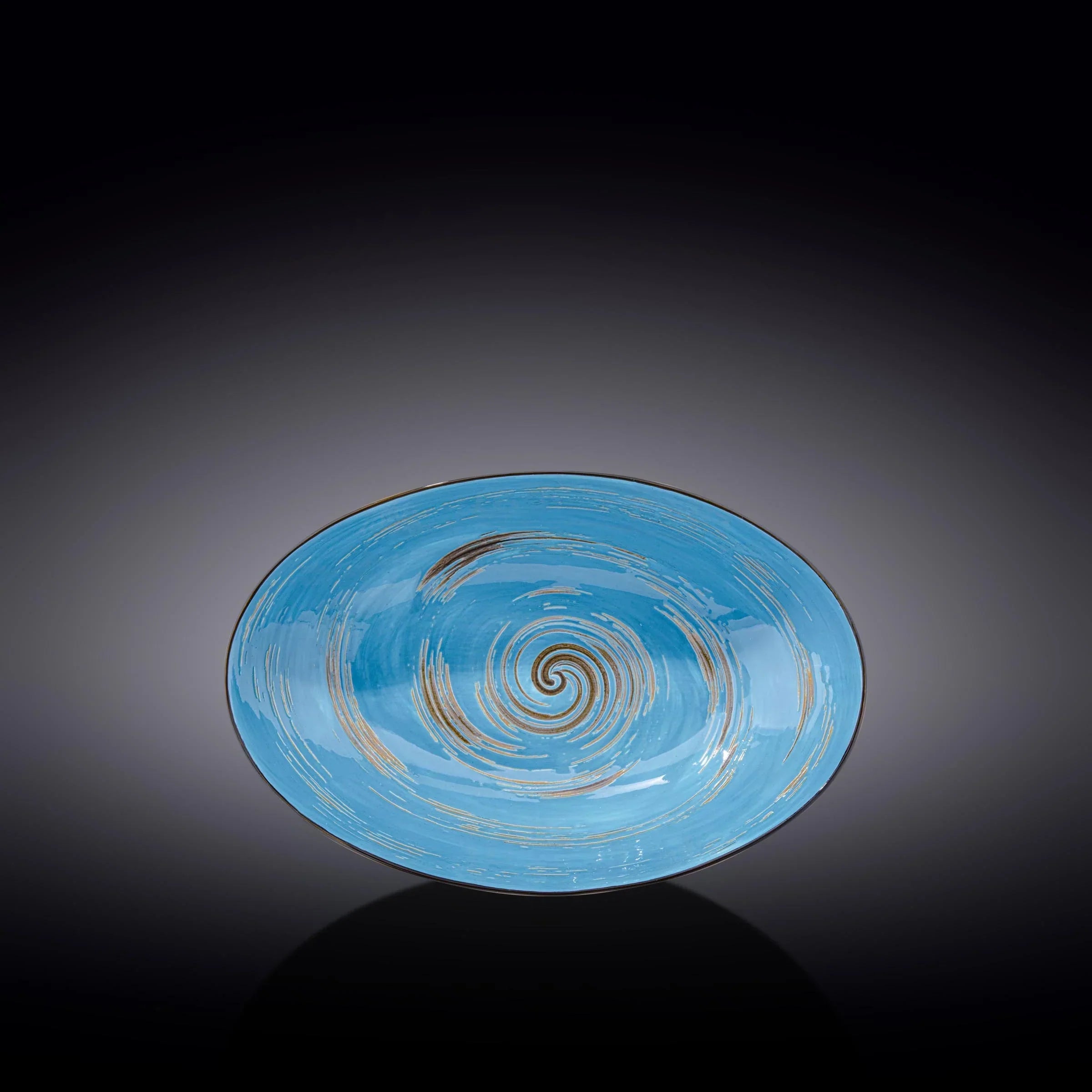 Wilmax Ovale Schale 25 cm Blau aus Porzellan
