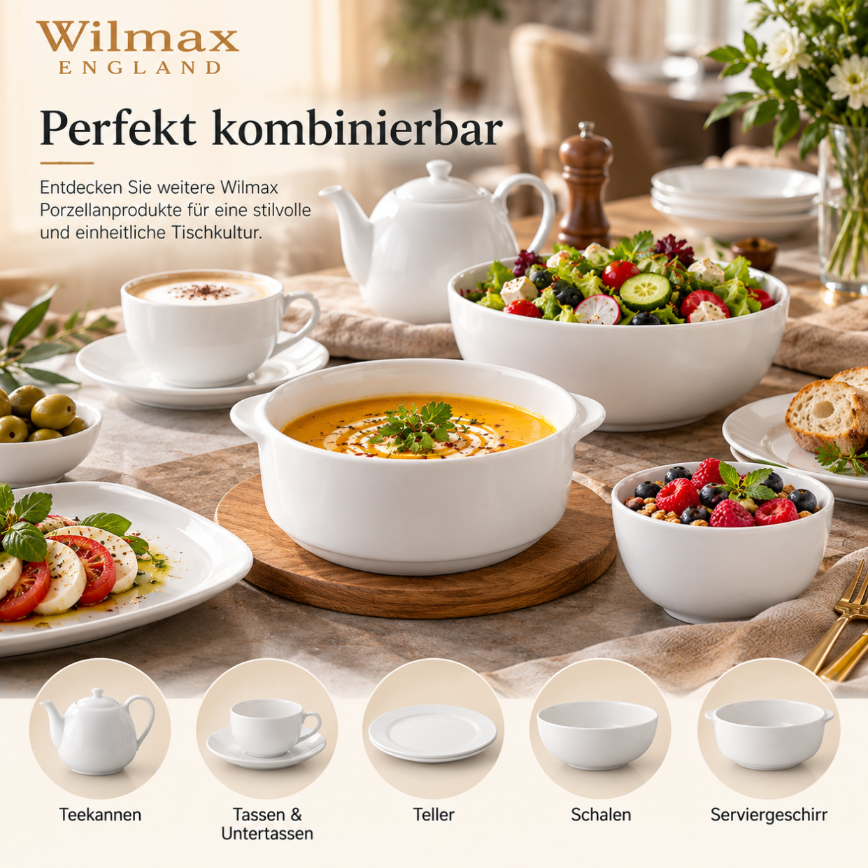 Wilmax Sahnekännchen 290 ml Weiß Porzellan WL-995041/1C