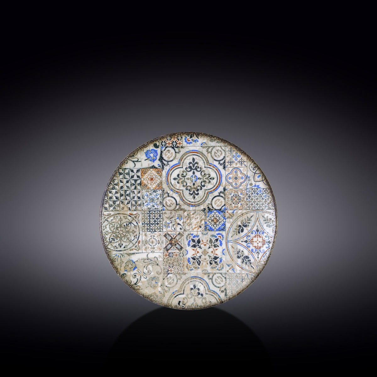 Wilmax Porzellan Dessertteller, 17 cm, Rund, Vintage Mosaic Design – WL-671301/A