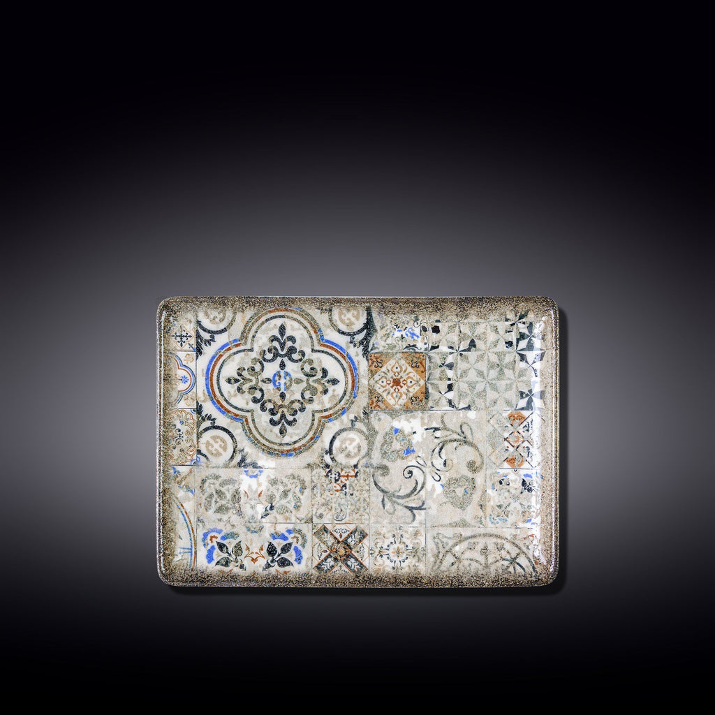 Wilmax Servierplatte 23,5 × 17 cm 2er-Set Mehrfarbig aus Porzellan